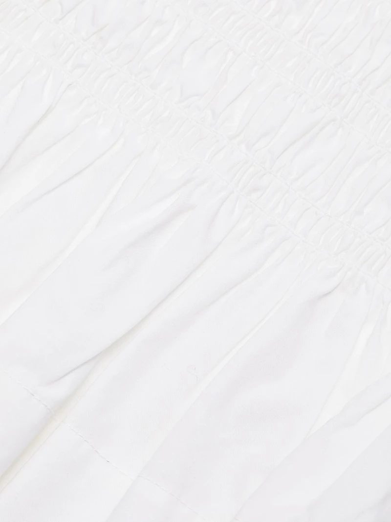Smocked Cotton Poplin Tank