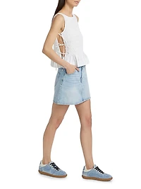 Smocked Cotton Poplin Tank