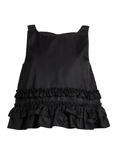 Frilled Duchesse Satin Top