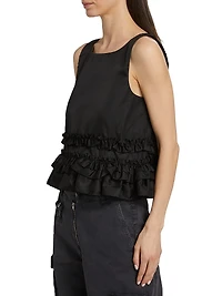 Frilled Duchesse Satin Top