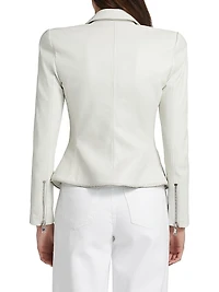 Ottilie Leather Double-Breasted Blazer