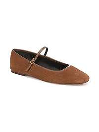 Ellie Suede Mary Jane Flats