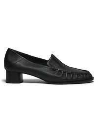 Nadia Leather Heeled Loafers