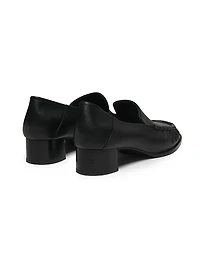 Nadia Leather Heeled Loafers