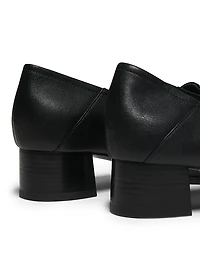 Nadia Leather Heeled Loafers