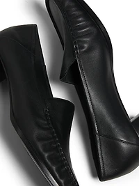 Nadia Leather Heeled Loafers