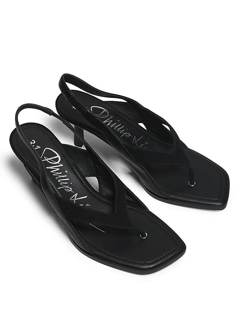 ID 65MM Double-Strap Slingback Sandals