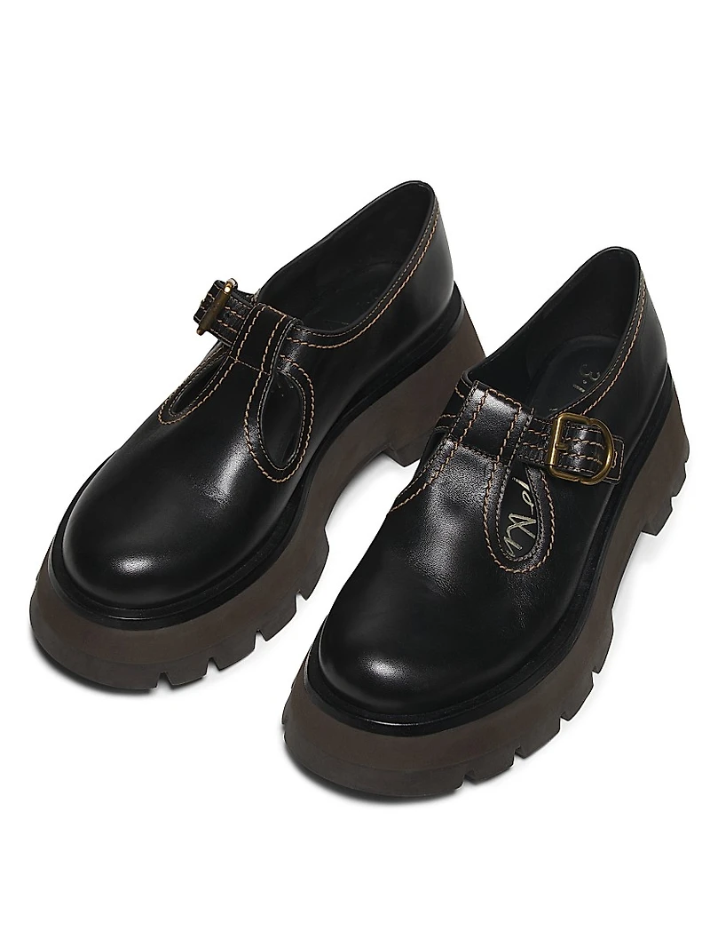 Kate Leather Mary Jane Loafers