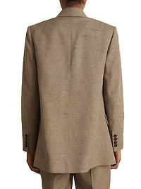 Lina Textured Double-Breasted Blazer