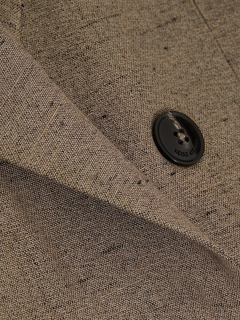 Lina Textured Double-Breasted Blazer