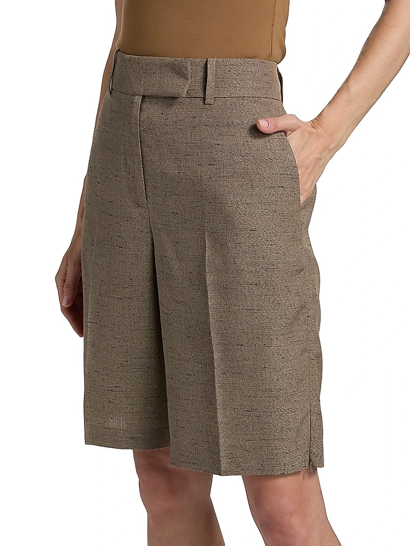 Lina High-Rise Knee-Length Shorts