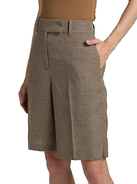 Lina High-Rise Knee-Length Shorts