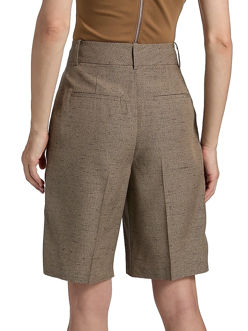 Lina High-Rise Knee-Length Shorts