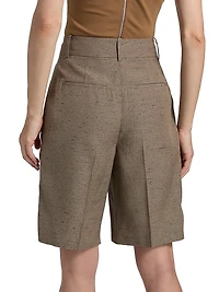 Lina High-Rise Knee-Length Shorts