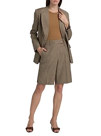 Lina High-Rise Knee-Length Shorts
