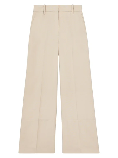 Flat-Front Wide-Leg Pants