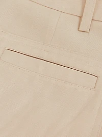 Flat-Front Wide-Leg Pants