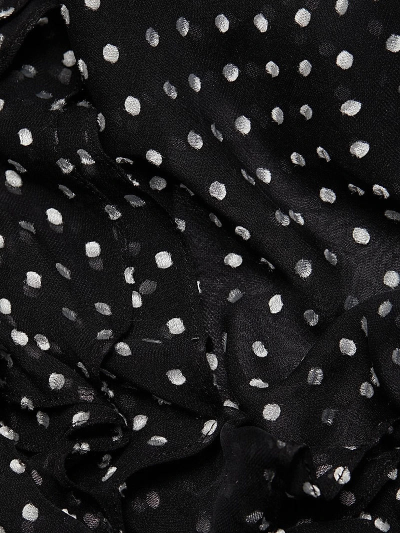 Betsie Ruffled Silk-Blend Chiffon Blouse