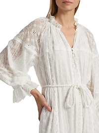 Alycen Eyelet Ruffle Maxi Dress