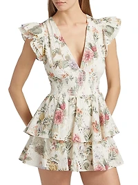 Kessie Floral Ruffle Romper