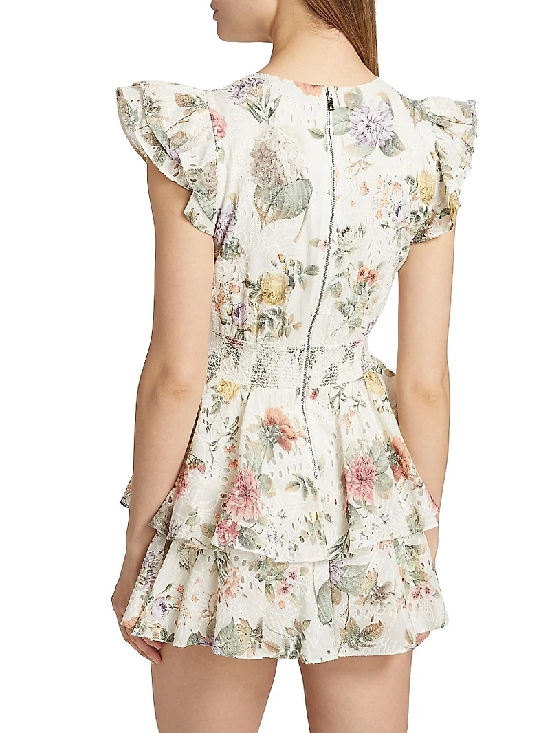 Kessie Floral Ruffle Romper