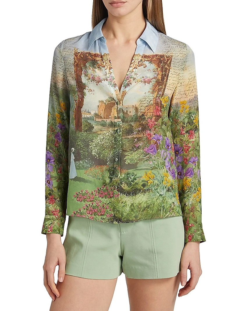 Eloise Printed Silk Blouse