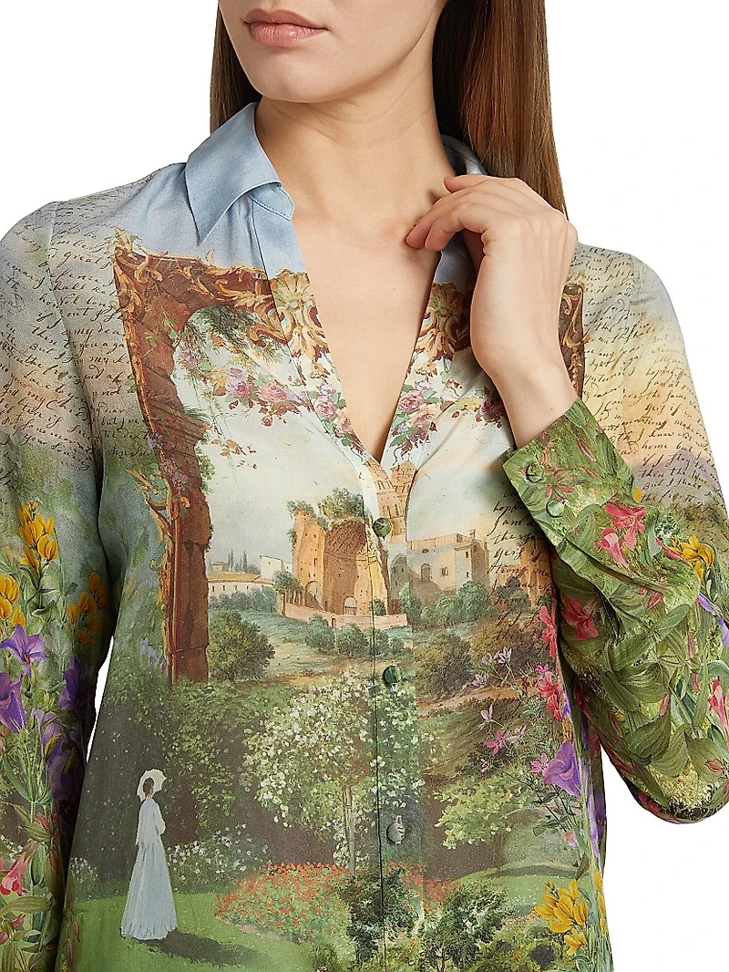 Eloise Printed Silk Blouse