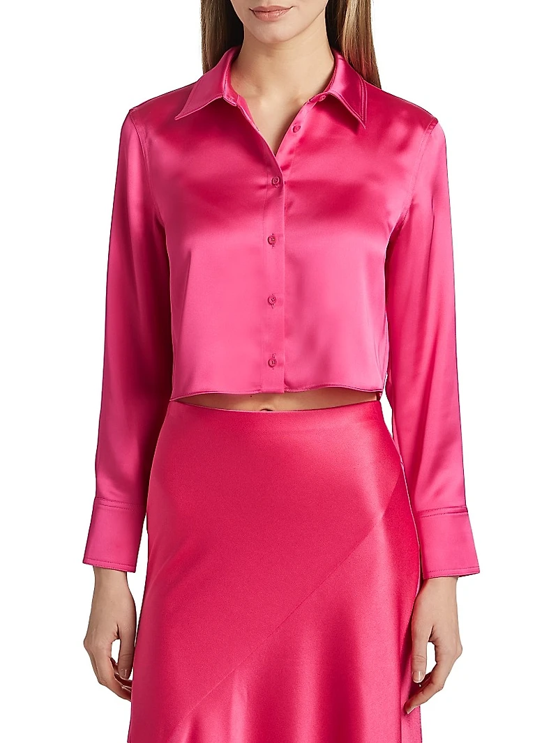 Leon Satin Crop Shirt