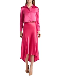 Leon Satin Crop Shirt