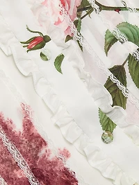 Minda Floral Silk & Lace Blouse