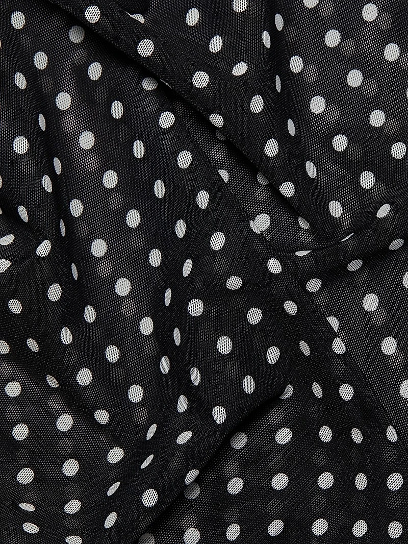 Tess Polka Dot Sheer Crewneck T-Shirt