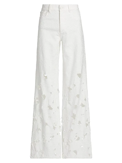Weezy High-Rise Embroidered Eyelet Jeans
