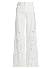 Weezy High-Rise Embroidered Eyelet Jeans
