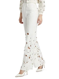 Weezy High-Rise Embroidered Eyelet Jeans