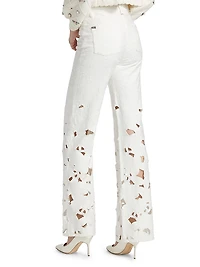 Weezy High-Rise Embroidered Eyelet Jeans