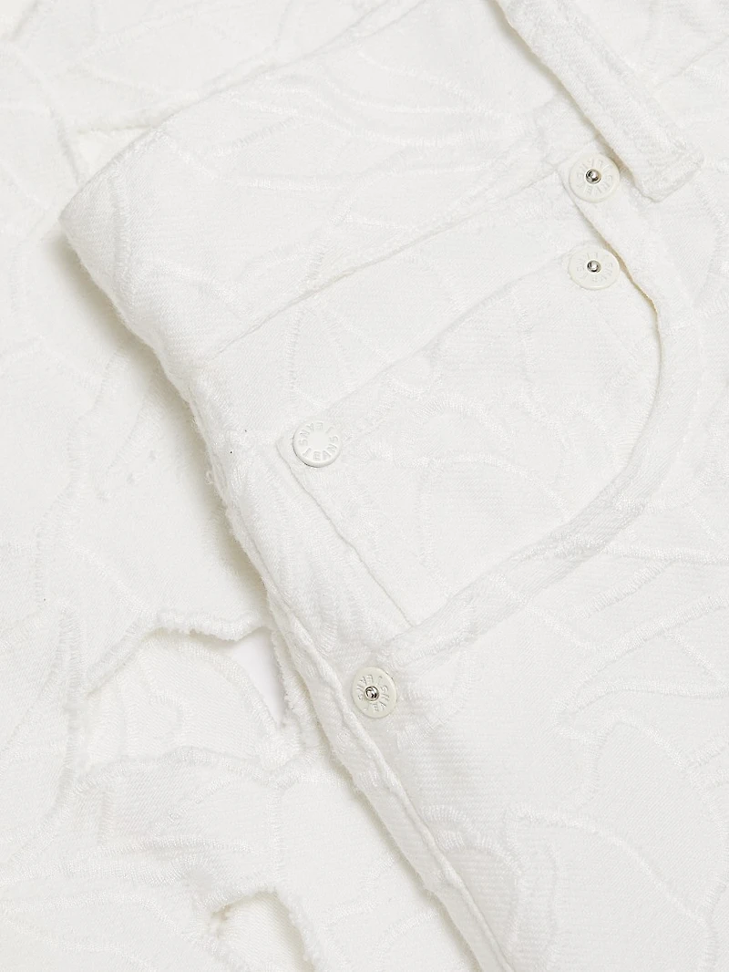 Weezy High-Rise Embroidered Eyelet Jeans