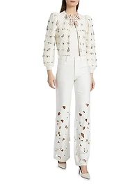 Weezy High-Rise Embroidered Eyelet Jeans