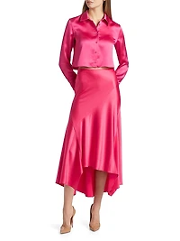 Rosa Asymmetric Slip Skirt