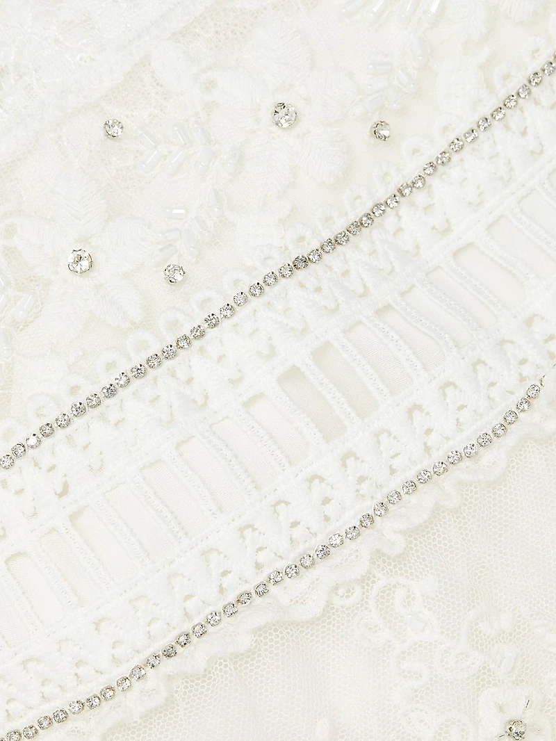 Vernita Lace Ruffle Minidress