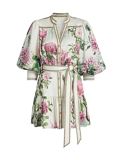 Cora Tiered Mini Shirtdress