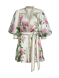 Cora Tiered Mini Shirtdress