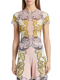 Tess Filigree-Print Crewneck T-Shirt