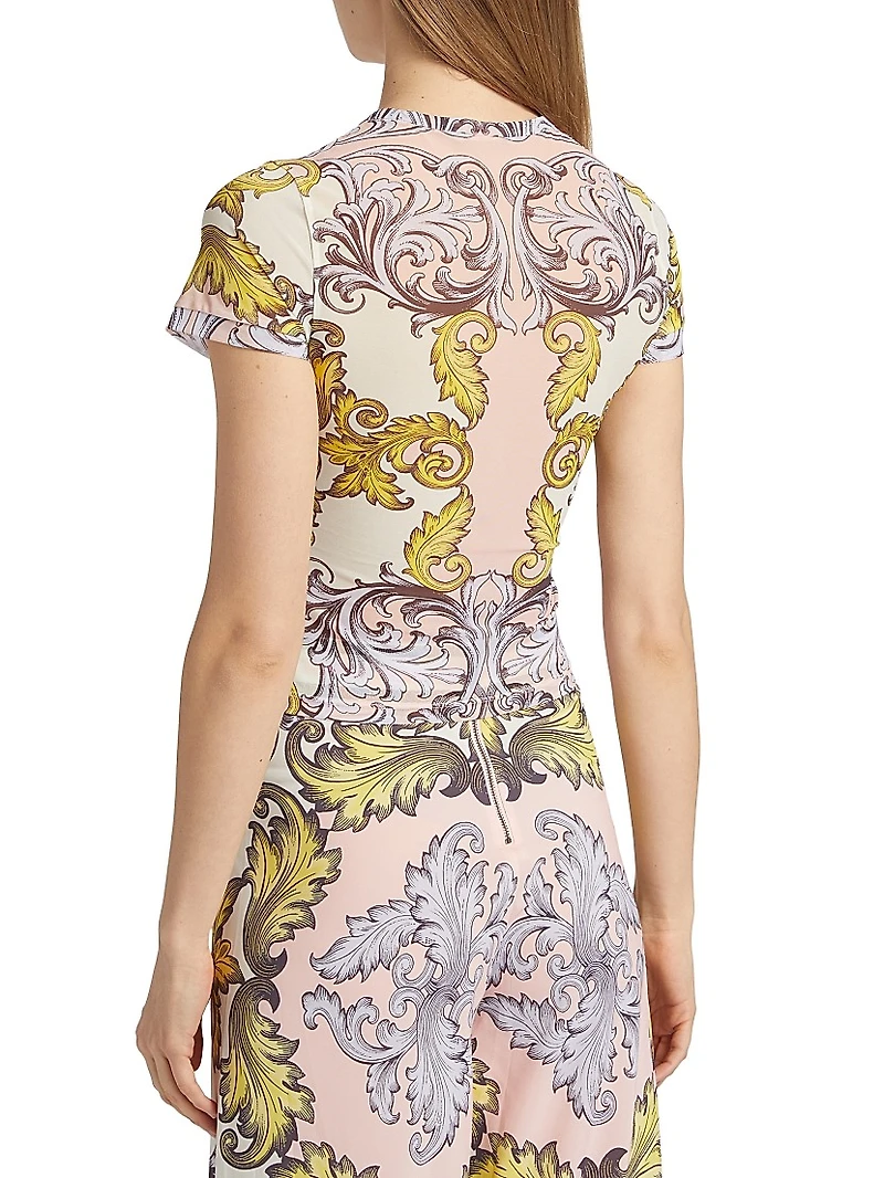 Tess Filigree-Print Crewneck T-Shirt