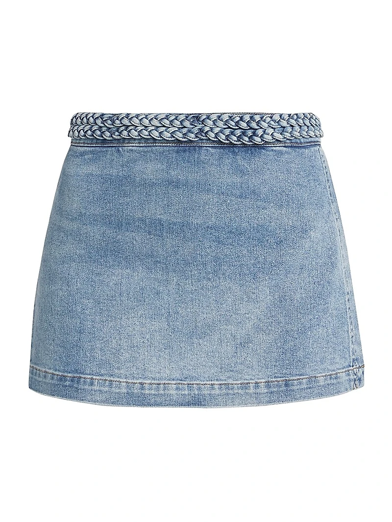 Lakelyn Braid Waistband Denim Skort