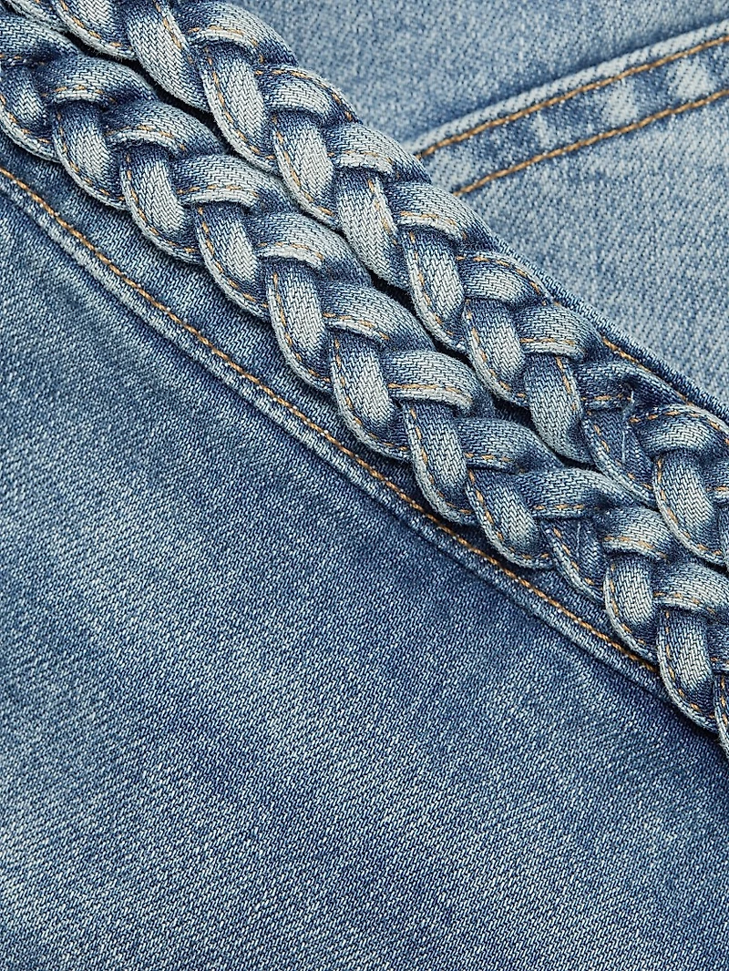 Lakelyn Braid Waistband Denim Skort