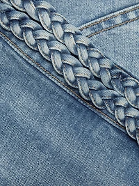 Lakelyn Braid Waistband Denim Skort