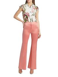 Deanna High-Rise Slim Bootcut Pants