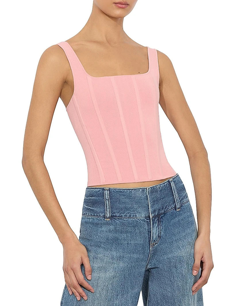 Sariah Square Neck Corset Tank