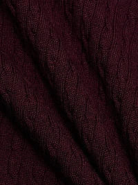 Cable-Knit Wool Crewneck Sweater