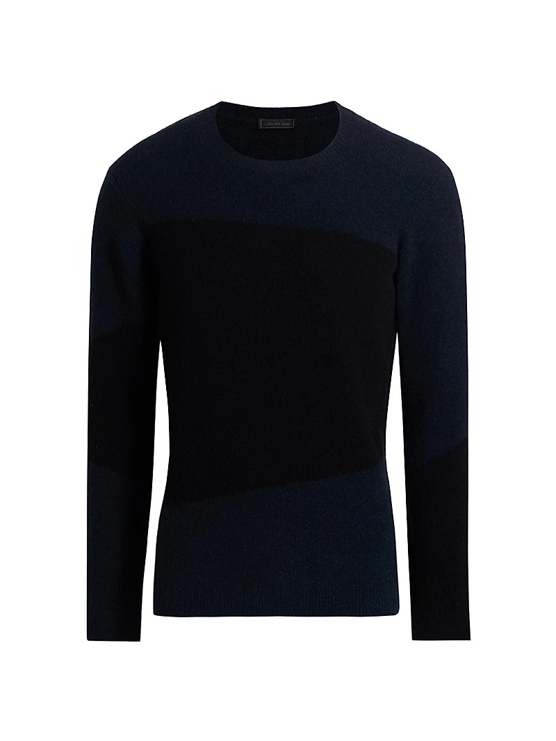 COLLECTION Geometric Colorblock Crewneck Sweater